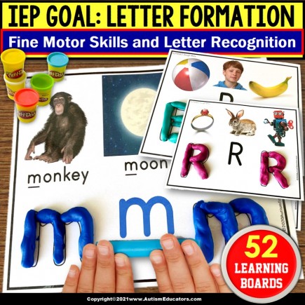 Fine Motor Skills | Letter Recognition Learning Boards for Special Education